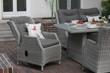 70224 70204 70206 70160 Salou Relaxsessel Sessel Bank 2 Sitzer Tisch 165x90cm 6mm old white Milieu 6 B1