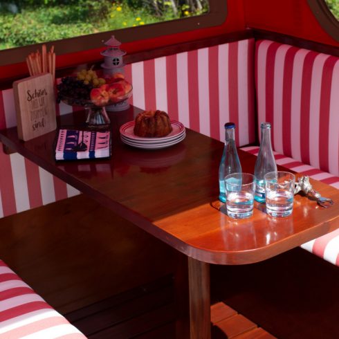 GL 01015M111 Gosch Lounge PVC snow white Dessin rot weiss 18