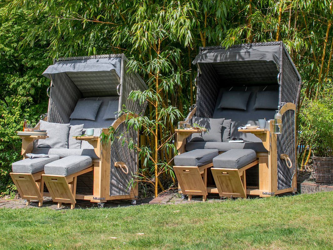 Strandkorb Bambus Urban Green - deVries-Group