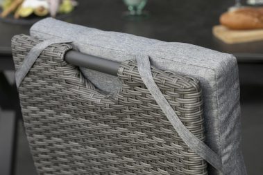 40716 V1 40809 Montana Dining Relaxsessel Teak 8mm dark grey Hammond Ausziehtisch 160 210x90cm dark grey