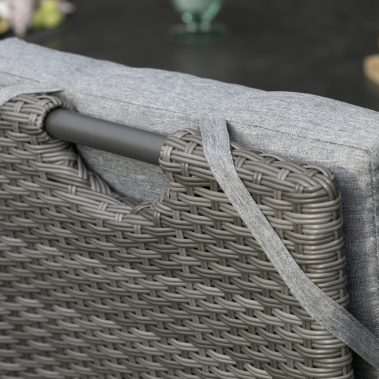 40716 V1 40809 Montana Dining Relaxsessel Teak 8mm dark grey Hammond Ausziehtisch 160 210x90cm dark grey