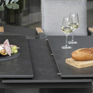 40716 V1 40809 Montana Dining Relaxsessel Teak 8mm dark grey Hammond Ausziehtisch 160 210x90cm dark grey  15 