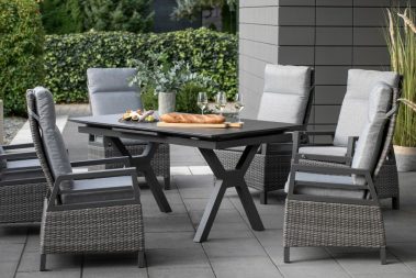 40717 V1 40809 Montana Dining Relaxsessel 8mm dark grey Hammond Ausziehtisch 160 210x90cm dark grey  18  1