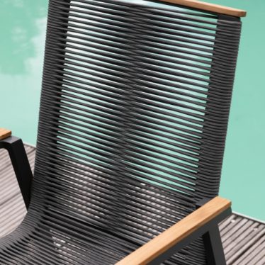 40781 40791 Livingston Tisch 200x90cm dark grey Montana Diningstapelsessel Rope Teakarmlehne  8  1