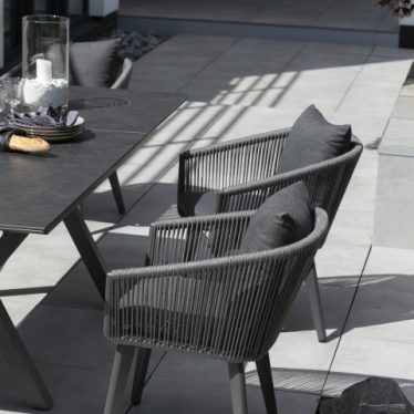 40809 40803 Hammond Ausziehtisch 160 210x90cm dark grey Brescia Diningsessel Rope 7 mm rund dark grey  9  1