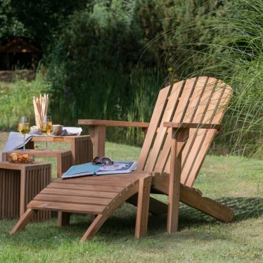 66103 66164 Woodie Gartenlounger Woodie Beistelltisch 3er Set eckig 3