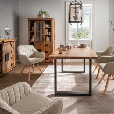 BL63051 S BL60001 BL60003 BL62013 BL61002 BL61000 Catania Tisch 160x90cm Gestell U Form Diningsessel Matera Beige Florenz Vitrine Florenz Kommode 2